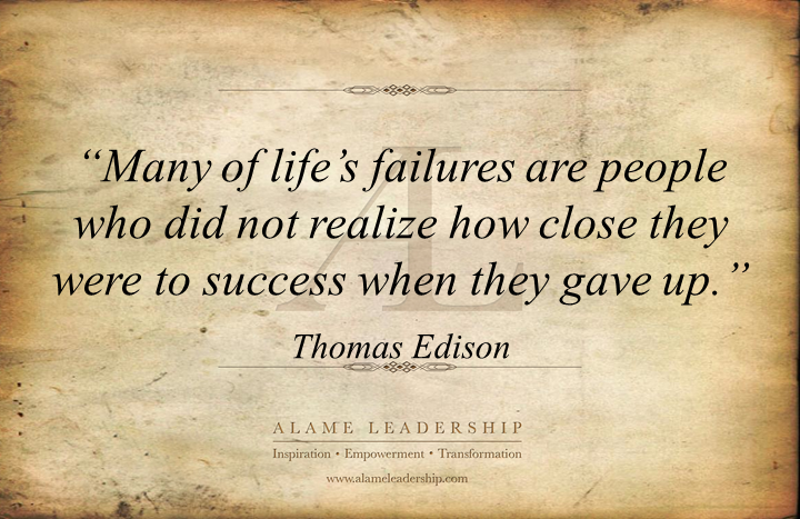 AL Inspiring Quote on Persistence  Alame Leadership 